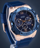 Guess Genesis Quartz Blue Dial Blue Silicone Strap Watch For Men - W1254G3 Authentic Buy Shop Now