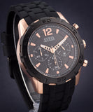 Guess Caliber Chronograph Black Dial Black Rubber Strap Watch for Men - W0864G2 Authentic Buy Shop Now