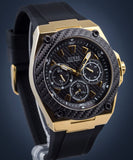Guess Legacy Black Dial Black Rubber Strap Watch for Men - W1049G5 Authentic Buy Shop Now