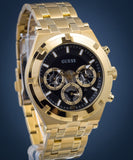 Guess Continental Black Dial Gold Steel Strap Watch for Men - GW0260G2 Authentic Buy Shop Now