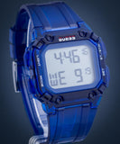 Guess Stealth Blue Dial Blue Rubber Strap Watch for Men - GW0270G3 Authentic Buy Shop Now
