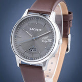 Lacoste Madrid Grey Dial Brown Leather Strap Watch for Men - 2011033 Authentic Buy Shop Now
