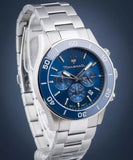 Maserati Competizione Chronograph Blue Dial Silver Steel Strap Watch For Men - R8873600002 Authentic Buy Shop Now