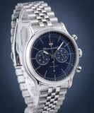 Maserati Epoca Chronograph Blue Dial Silver Steel Strap Watch For Men - R8873618024 Authentic Buy Shop Now