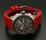 Hugo Boss Volane Black Dial Red Rubber Strap Watch for Men - 1513959 Authentic Buy Shop Now