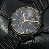 Tissot T Classic PR 100 Chronograph Anthracite Black Dial Black Mesh Bracelet Watch For Men - T101.417.23.061.00 Authentic Buy Shop Now