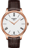 Tissot Tradition 5.5 White Dial Brown Leather Strap Watch for Men - T063.409.36.018.00 Authentic Buy Shop Now