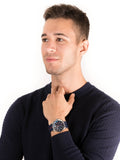 Tommy Hilfiger Nolan Chronograph Blue Dial Blue Rubber Strap Watch for Men - 1791142 Authentic Buy Shop Now