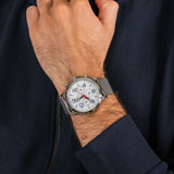 Tommy Hilfiger Jake Quartz White Dial Silver Mesh Bracelet Watch for Men - 1791233 Authentic Buy Shop Now