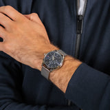 Tommy Hilfiger Oliver Quartz Blue Dial Silver Mesh Bracelet Watch for Men - 1791302 Authentic Buy Shop Now