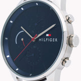 Tommy Hilfiger Chase Chronograph Grey Dial Brown Leather Strap Watch For Men - 1791487 Authentic Buy Shop Now