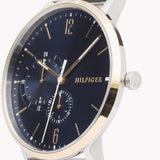 Tommy Hilfiger Brooklyn Quartz Blue Dial Silver Mesh Bracelet Watch for Men - 1791505 Authentic Buy Shop Now