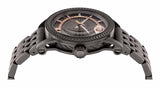 Versace Viamond Quartz Black Dial Grey Steel Strap Watch For Men - VEPO00520 Authentic Buy Shop Now