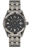 Versace Greca Time Quartz Black Dial Grey Steel Strap Watch for Men - VE3K00622 Authentic Buy Shop Now