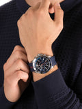 Tommy Hilfiger Nolan Chronograph Blue Dial Blue Rubber Strap Watch for Men - 1791142 Authentic Buy Shop Now