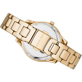 Michael Kors Liliane Mother of Pearl White Dial Gold Steel Strap Watch For Women - MK4555 Authentic Buy Shop Now