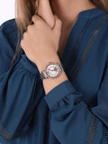 Michael Kors Abbey Three-Hand White Dial Two Tone Steel Strap Watch for Women - MK4616 Authentic Buy Shop Now