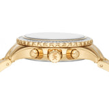 Michael Kors Everest Chronograph White Dial Gold Steel Strap Watch For Women - MK7212 Authentic Buy Shop Now