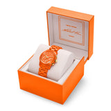 Michael Kors Runway Chronograph Limited Edition Orange Dial Orange Steel Strap Watch for - MK7477LE Authentic Buy Shop Now