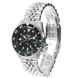 Seiko 5 Sports SKX GMT Automatic Green Dial Silver Steel Strap Watch For Men - SSK035K1 Authentic Buy Shop Now
