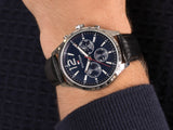 Tommy Hilfiger Gavin Blue Dial Blue Leather Strap Watch for Men - 1791468 Authentic Buy Shop Now
