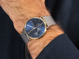 Tommy Hilfiger Brooklyn Quartz Blue Dial Silver Mesh Bracelet Watch for Men - 1791505 Authentic Buy Shop Now