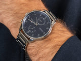 Tommy Hilfiger Chase Multifunction Blue Dial Silver Steel Strap Watch for Men - 1791575 Authentic Buy Shop Now