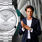 Tissot Gentleman Silver Dial Silver Steel Strap Watch For Men - T127.410.11.031.00 Authentic Buy Shop Now