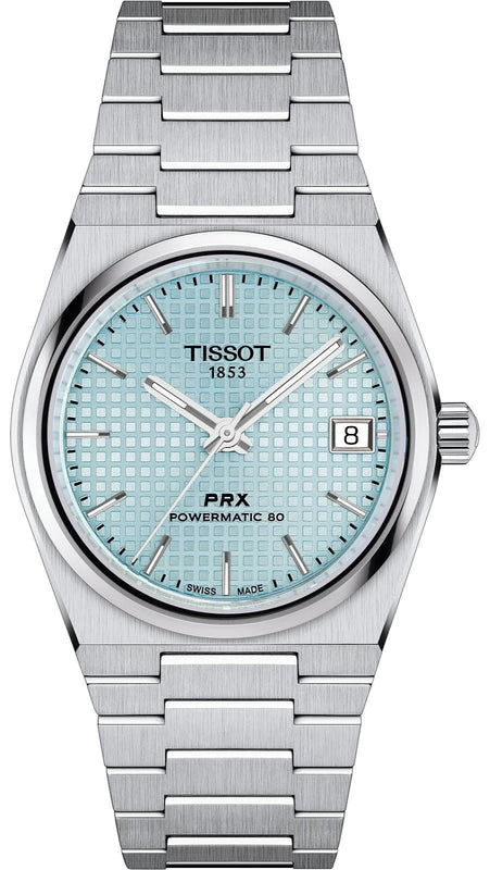 Tissot PRX Powermatic 80 Ice Blue Dial Silver Steel Strap Watch for Men - T137.207.11.351.00 Authentic Buy Shop Now
