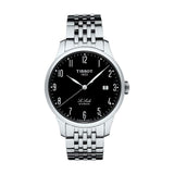 Tissot T Classic Powermatic 80 Black Dial Silver Steel Strap Watch For Men - T41.1.483.52 Authentic Buy Shop Now