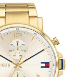 Tommy Hilfiger Daniel White Dial Gold Steel Strap Watch for Men - 1710415 Authentic Buy Shop Now