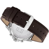 Tommy Hilfiger Henry Chronograph Blue Dial Brown Leather Strap Watch For Men -1710476 Authentic Buy Shop Now