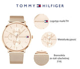 Tommy Hilfiger Jenna Quartz Rose Gold Dial Rose Gold Mesh Bracelet Watch For Women - 1781944 Authentic Buy Shop Now