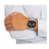 Tommy Hilfiger Decker Quartz Black Dial Silver Steel Strap Watch for Men - 1791472 Authentic Buy Shop Now