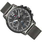 Tommy Hilfiger London Chronograph Grey Dial Grey Mesh Bracelet Watch for Men - 1791530 Authentic Buy Shop Now