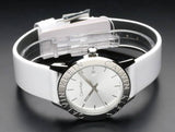 Calvin Klein Steady Silver Dial White Leather Strap Watch for Women - K7Q211L6 Authentic Buy Shop Now