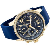 Guess Sunrise Blue Dial with Diamonds Blue Rubber Strap Watch For Women - W0616L2 Authentic Buy Shop Now