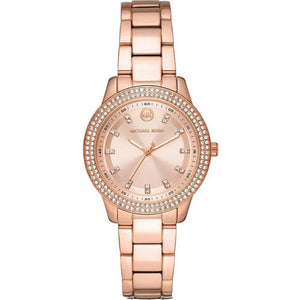 Michael Kors Tibby Pave Rose Gold Dial Rose Gold Steel Strap Watch for Women - MK1058 Authentic Buy Shop Now