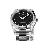 Omega Seamaster Aqua Terra Quartz Diamond Black Dial Silver Steel Strap Watch for Women - 220.10.28.60.51.001 Authentic Buy Shop Now