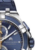 Maurice Lacroix Aikon Chronograph Blue Dial Blue Leather Strap Watch For Men - AI1018-SS001-432-4 Authentic Buy Shop Now