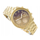 Guess Sol Chronograph Gold Dial Gold Steel Strap Watch For Women - GW0483L2 Authentic Buy Shop Now