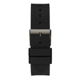 Guess Crush Crystals Silver Dial Black Rubber Strap Watch for Women - W1223L4 Authentic Buy Shop Now
